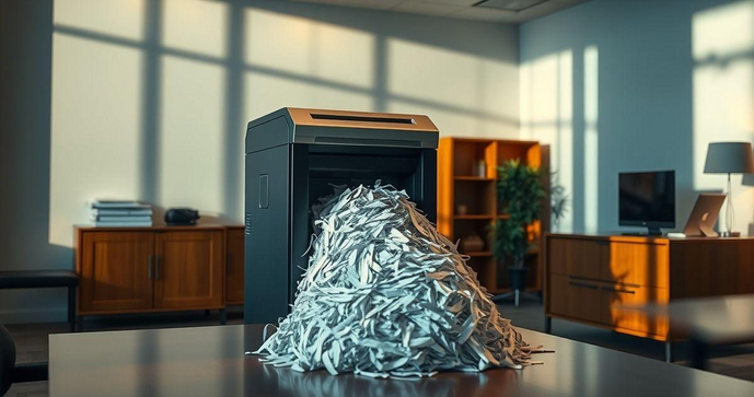 Serviço de destruição de documentos confiável