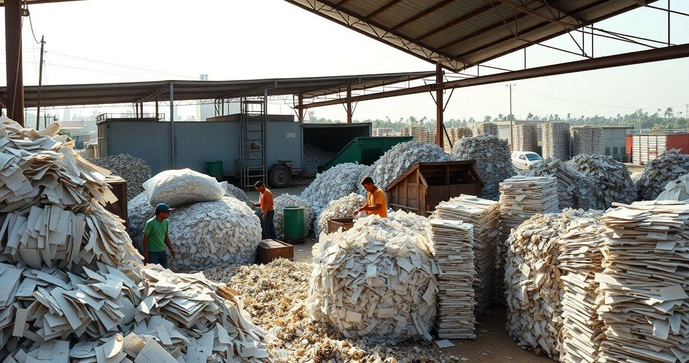 Empresa de reciclagem de papel transforma resíduos em sustentabilidade e economia